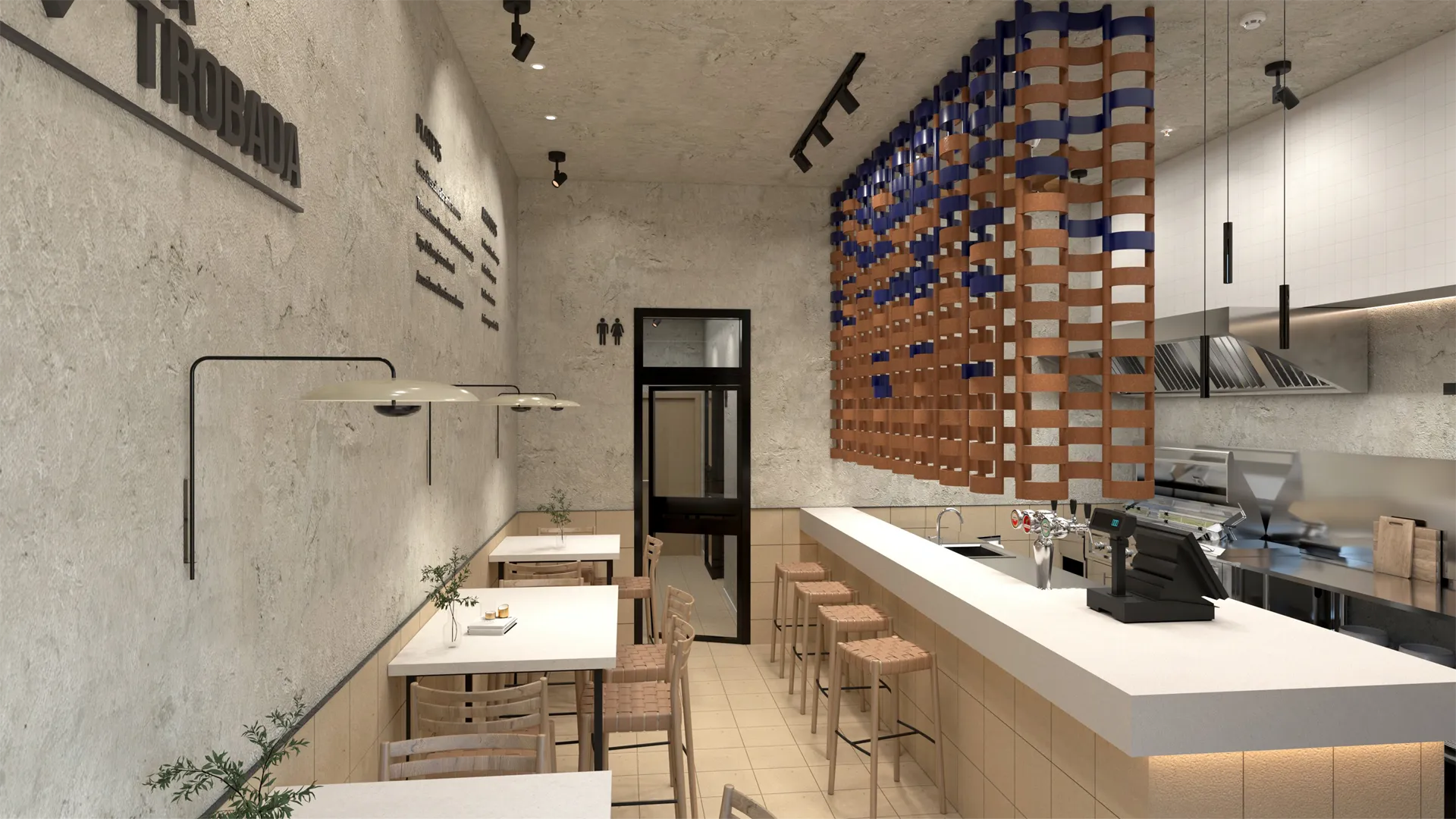 Concept, visual identity, design plan, FF&E